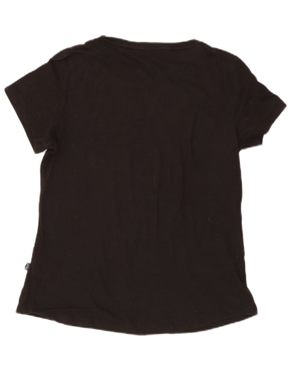 T-shirt grafica da donna Puma UK 14 grande cotone nero