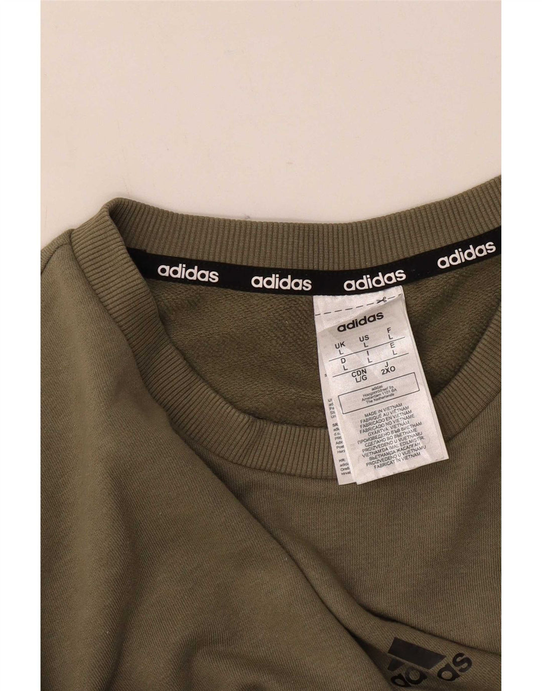 Ανδρικό φούτερ Adidas Jumper Μεγάλο Χακί Βαμβακερό