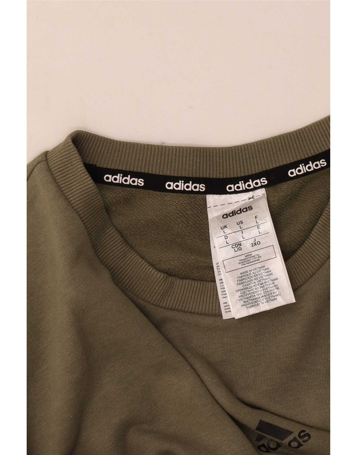 Ανδρικό φούτερ Adidas Jumper Μεγάλο Χακί Βαμβακερό