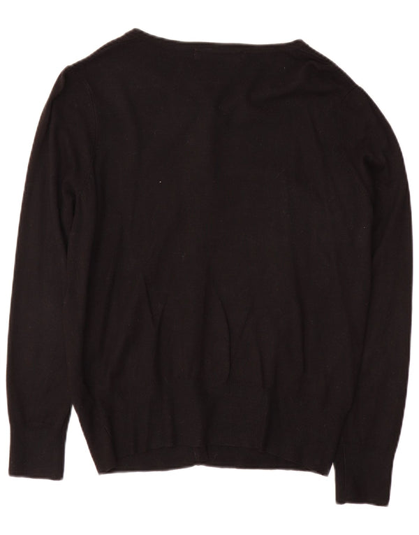 Marks & Spencer Dame Cardigan Sweater UK 14 Medium Black Viscose
