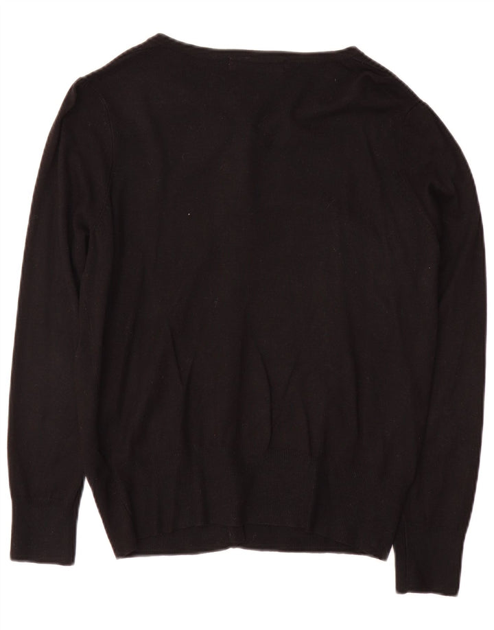Marks & Spencer Dame Cardigan Sweater UK 14 Medium Black Viscose