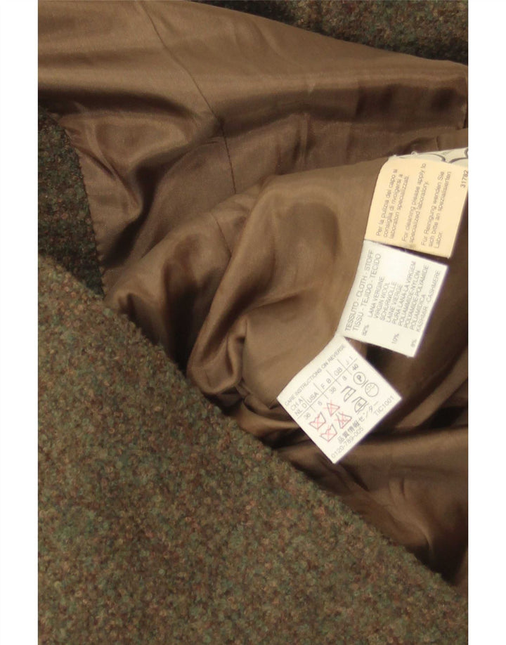 Max & Co. Chaqueta tipo blazer con cremallera completa para mujer UK 8 Small Khaki Wool