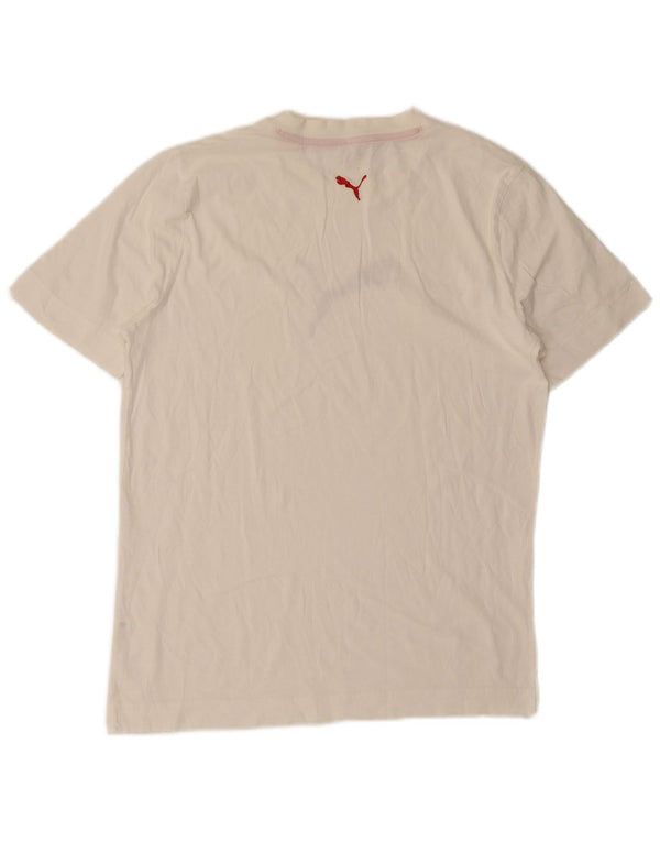 Puma Mens Graphic T-Shirt Top Large White