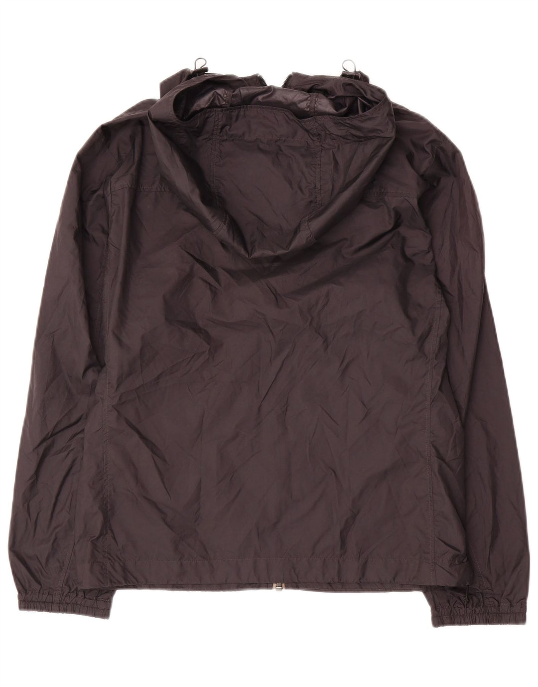 Uniqlo Womens Hooded Rain Jacket UK 10 Small Black Polyester