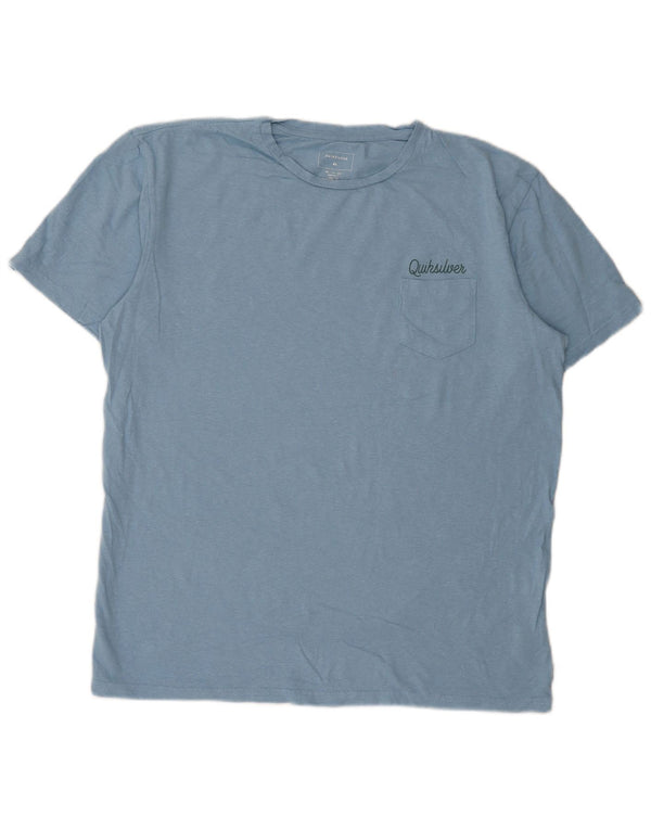 Quiksilver Mens Regular Fit Graphic T-Shirt Top XL Bleu Moucheté Coton