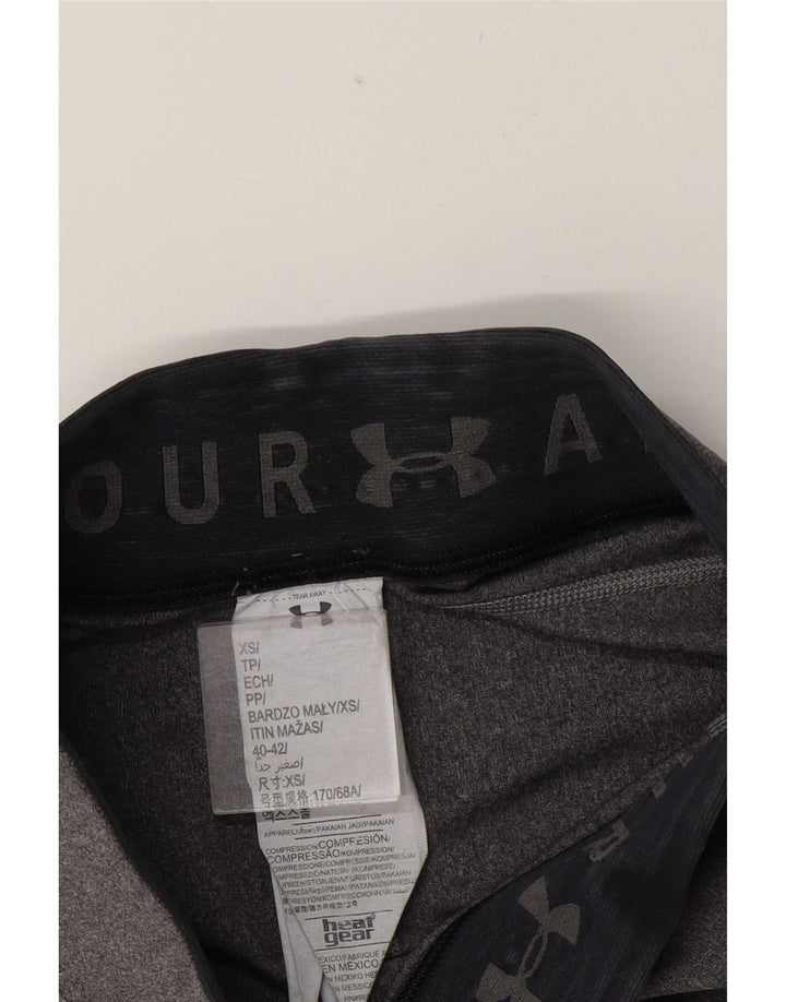 Under Armour Womens Crop Leggings UK 4 XS Grå Polyester