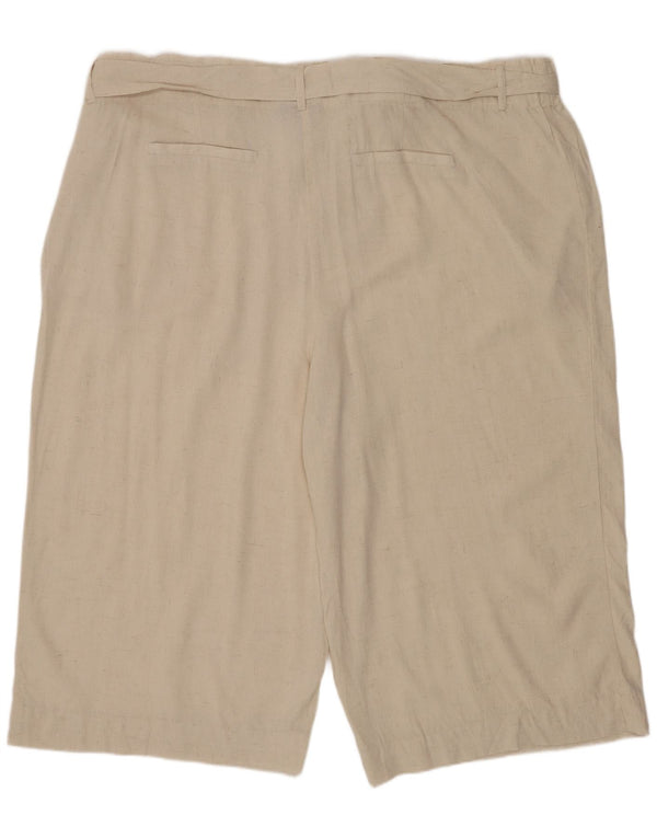 Женские шорты чинос Marks & Spencer Autograph UK 24 3XL W48 Бежевый лен