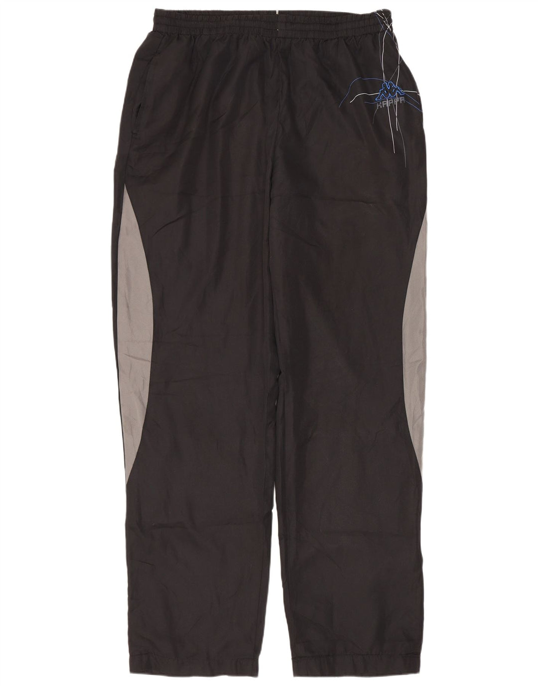 Kappa Mens Tracksuit Trousers Large Black Colourblock Polyester