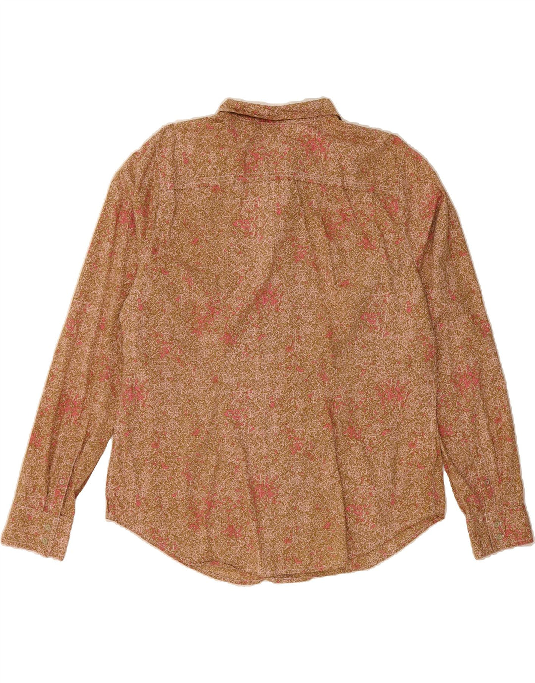 EDDIE BAUER Womens Abstract Pattern Shirt UK 18 XL Brown Cotton Vintage Eddie Bauer and Second-Hand Eddie Bauer from Messina Hembry 