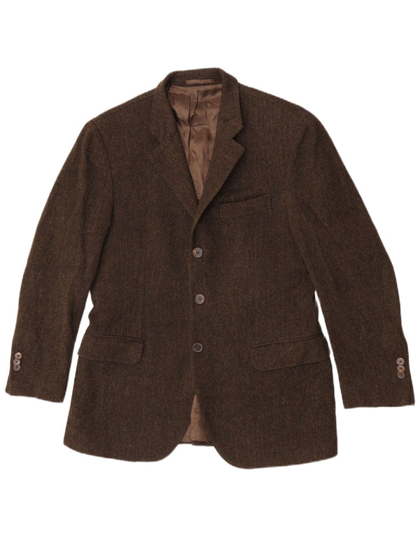 Massimo Dutti Chaqueta Blazer De 3 Botones Para Hombre EU 48 Medium Khaki Herringbone