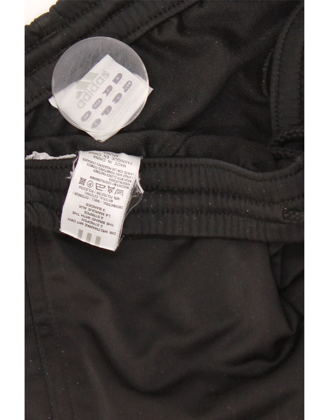 Adidas Boys Tracksuit Trousers 13-14 Years Black Polyester