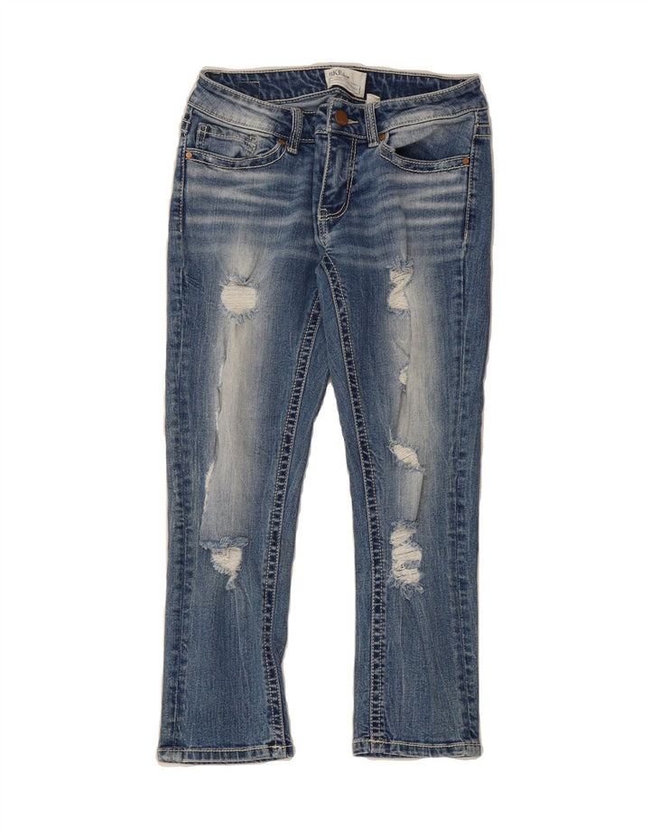 BKE Womens Stella Distressed Capri Jeans W26 L22 Blue Cotton Vintage BKE and Second-Hand BKE from Messina Hembry 
