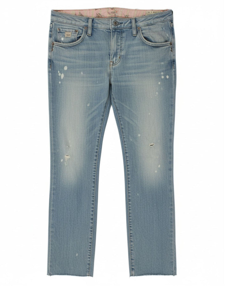 DIESEL Womens Straight Jeans W29 L28 Blue Cotton