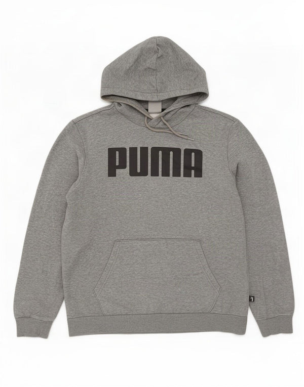 Ανδρικό γραφικό κουκούλα Puma, βαμβακερό μεσαίο γκρι