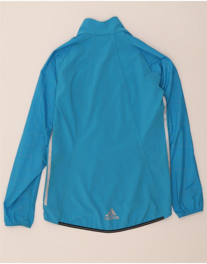 Adidas cykeltræningsdragt til kvinder, topjakke UK 12/14 Medium Blue Polyester