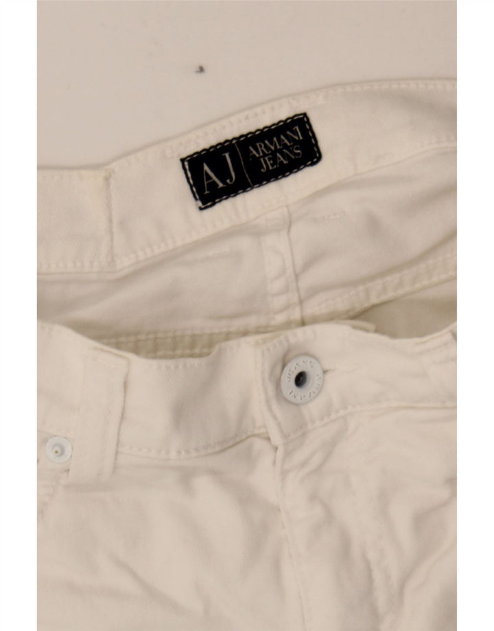 ARMANI Womens Straight Jeans W28 L32 White Vintage Armani and Second-Hand Armani from Messina Hembry 
