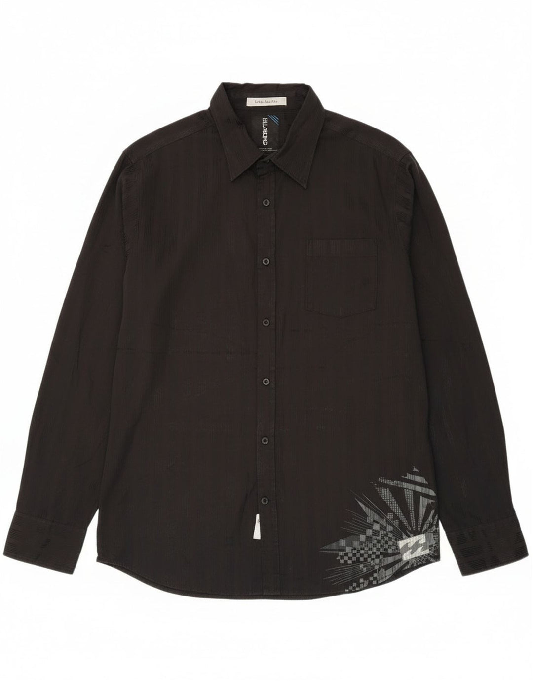 Billabong Mens Graphic Shirt XL Black Striped Polyester