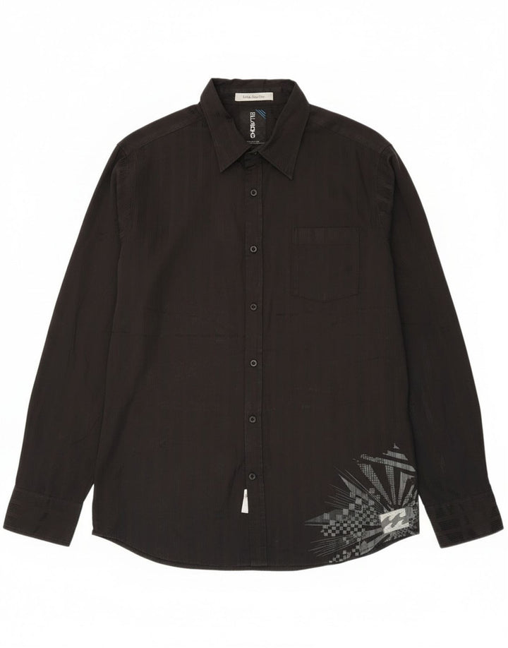 Billabong Mens Graphic Shirt XL Black Striped Polyester