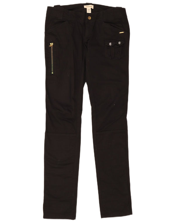 Diesel Womens Slim Cargo Trousers W30 L35 Black Cotton
