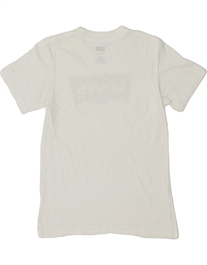 LEVI'S Boys Graphic T-Shirt Top 13-14 Years Off White Vintage Levi's and Second-Hand Levi's from Messina Hembry 