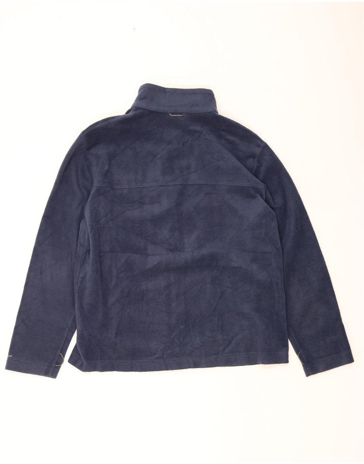 COLUMBIA Mens Fleece Jacket UK 40 Large Navy Blue Polyester
