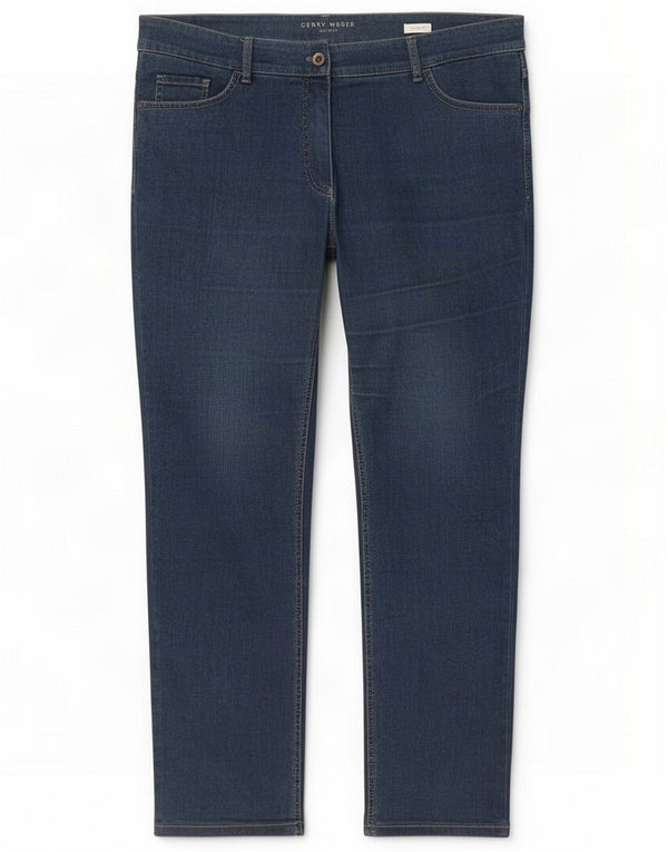 Gerry Weber Damen Straight Jeans UK 18 XL W38 L29 Marineblau Baumwolle