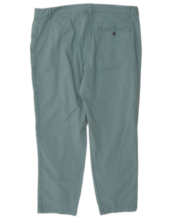 Marks & Spencer Womens Tapered Chino Trousers UK 16 Large W36 L26 Blue