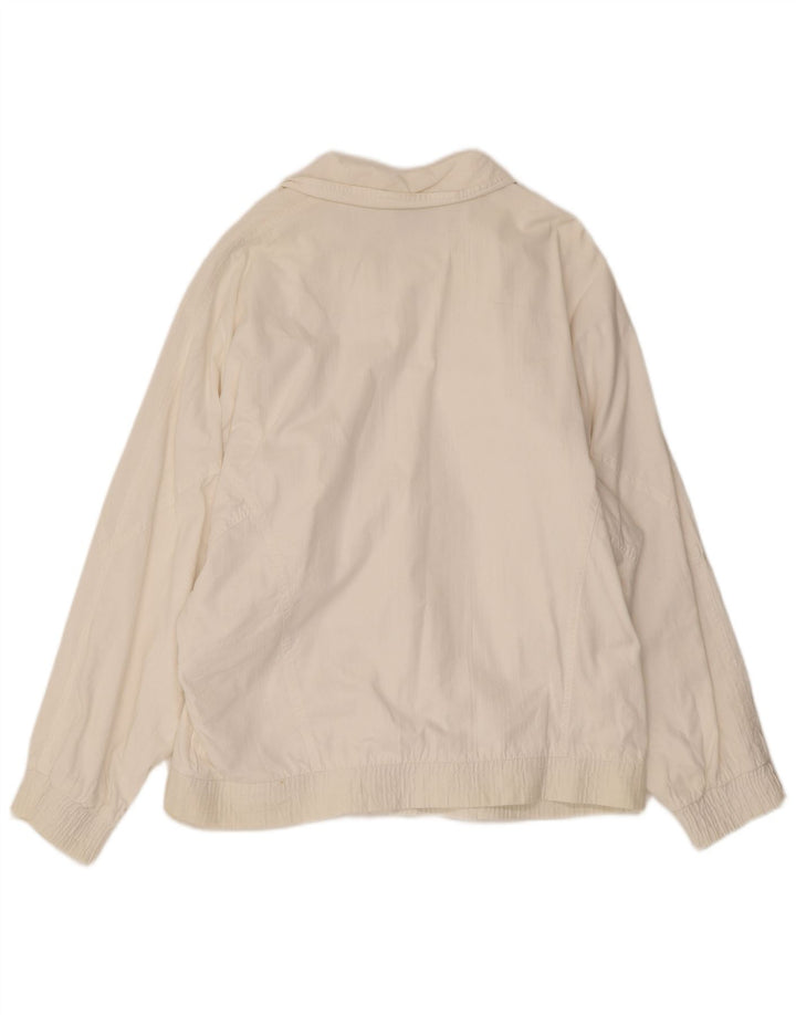 VINTAGE Womens Windbreaker Jacket EU 44 XL White