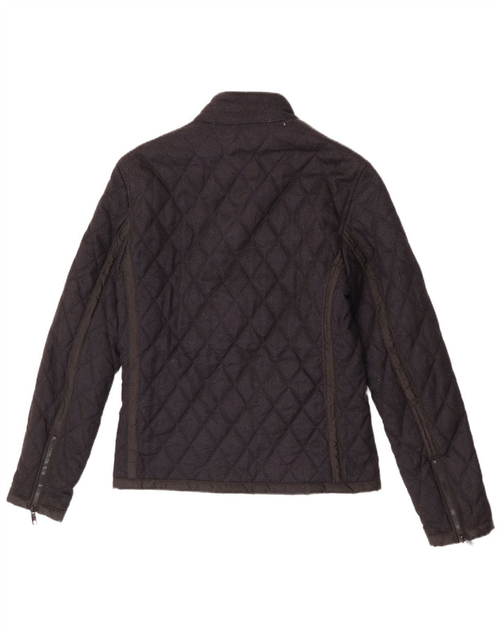 Zara Mens Quilted Jacket UK 36 Small Black Polyester