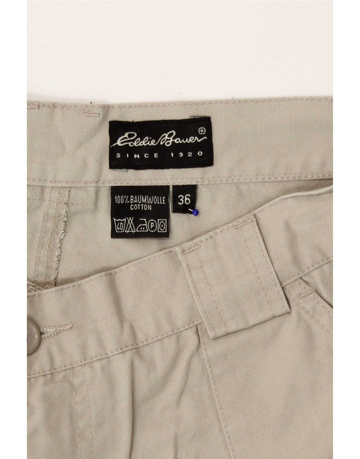 Eddie Bauer Herren Regular Cargo Shorts W36 Large Beige Baumwolle