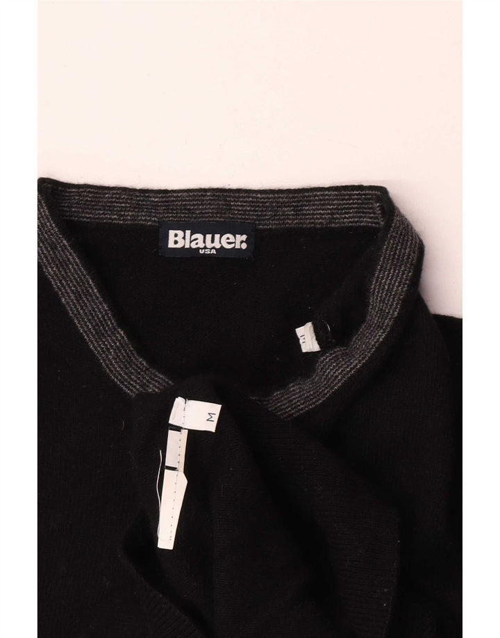 Blauer Mens Crew Neck Jumper Sweater Medium Black