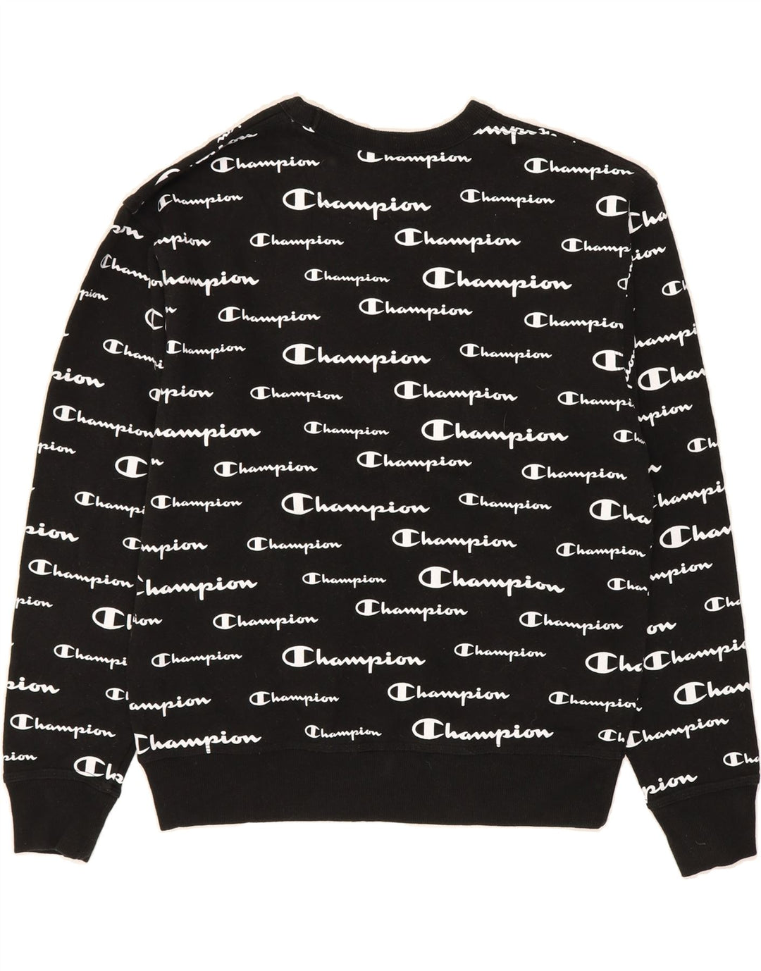 CHAMPION Mens Graphic Sweatshirt Jumper Medium Black Vintage Champion and Second-Hand Champion from Messina Hembry 