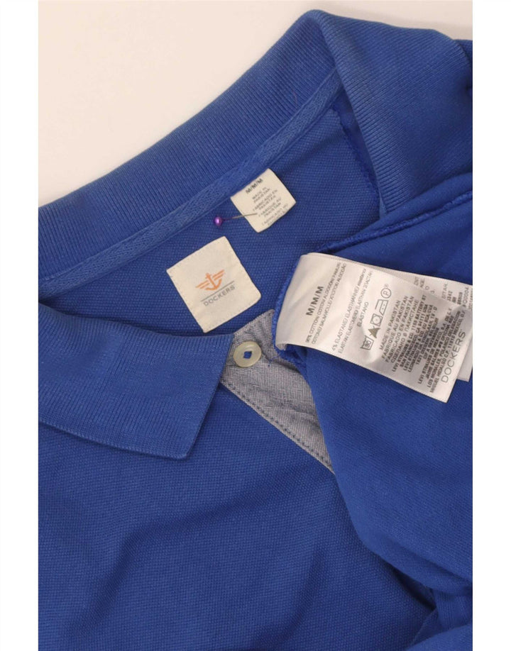 Dockers Mens Tall Polo Shirt Medium Blue Cotton