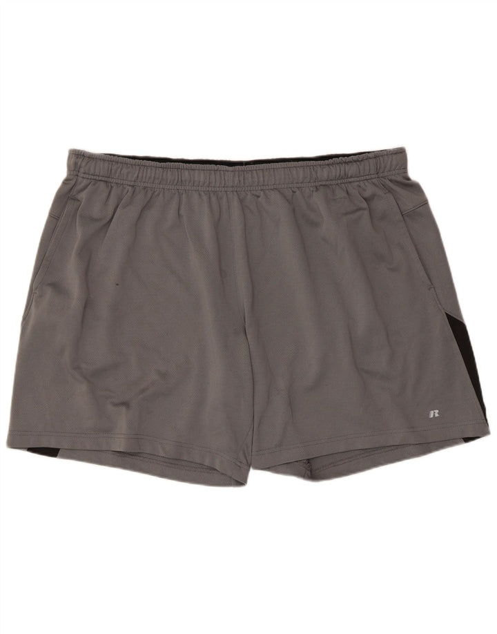 Russell Athletic Mens Sport Shorts 2XL Grey Polyester