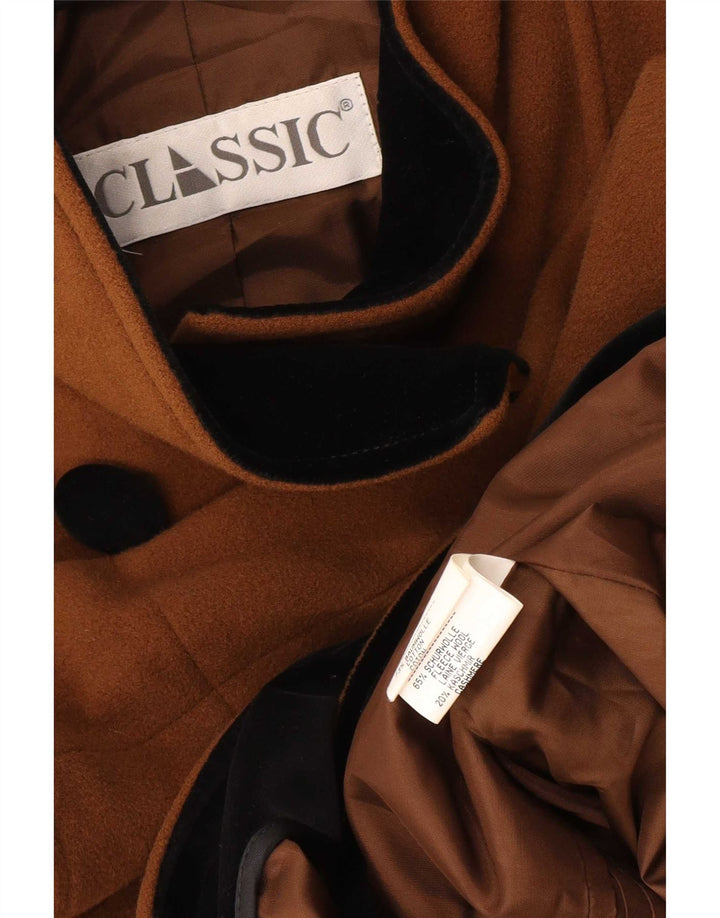 CLASSIC Dame Dobbeltradet Frakke UK 18 XL Brun Bomuld