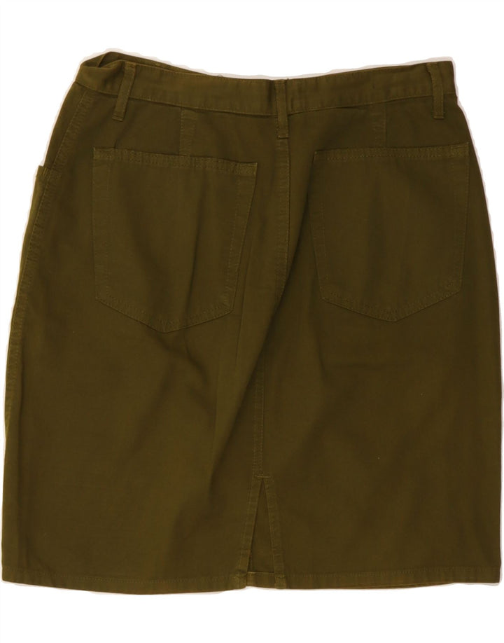 BENETTON Womens Denim Skirt IT 46 Large W30 Khaki Vintage Benetton and Second-Hand Benetton from Messina Hembry 