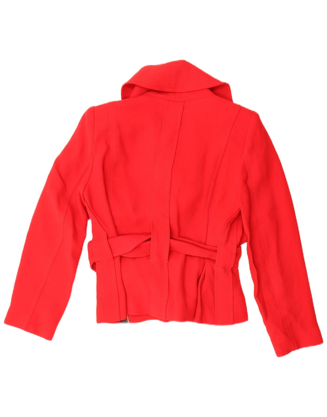 Zara Womens Short Overcoat UK 18 XL Red Rayon