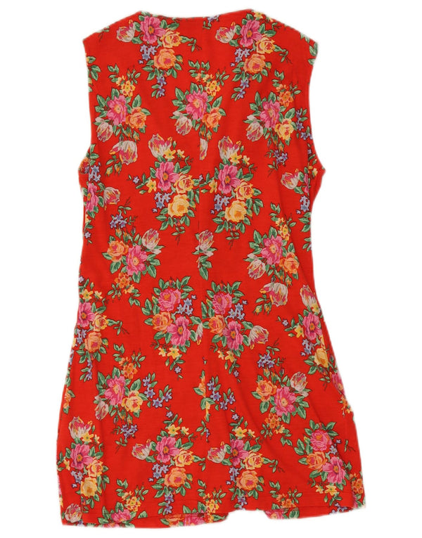 Fila ærmeløs skjortekjole til kvinder IT 46 Large Orange Floral