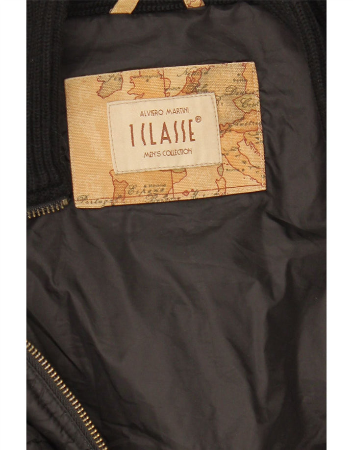 ALVIERO MARTINI Womens Padded Jacket IT 52 2XL Black Colourblock Nylon