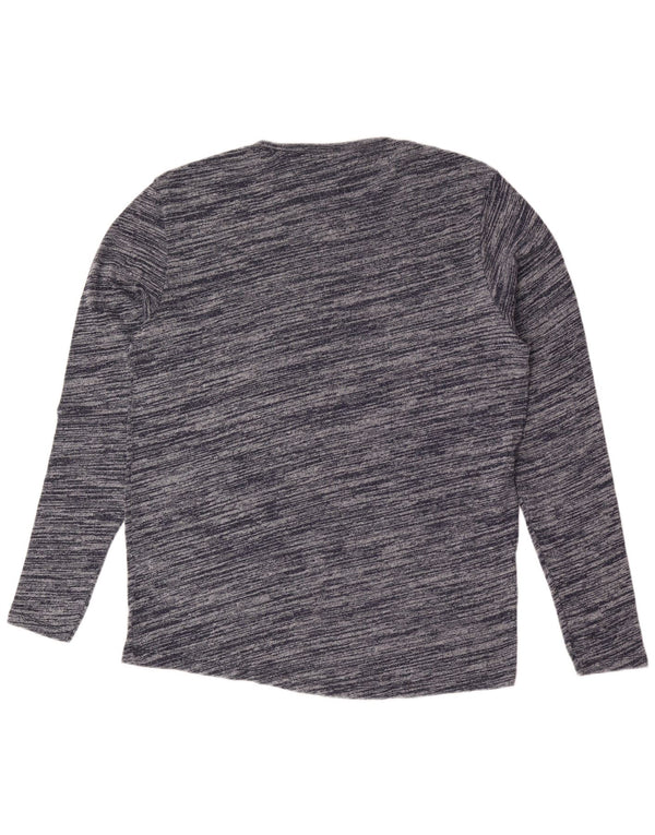Tommy Hilfiger Mens Slim Fit Top manga larga 2XL azul marino moteado algodón