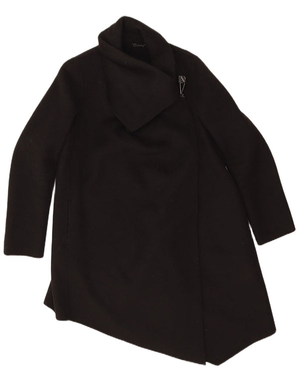 All Saints Womens Oversized Overcoat UK 10 Small Black Wool