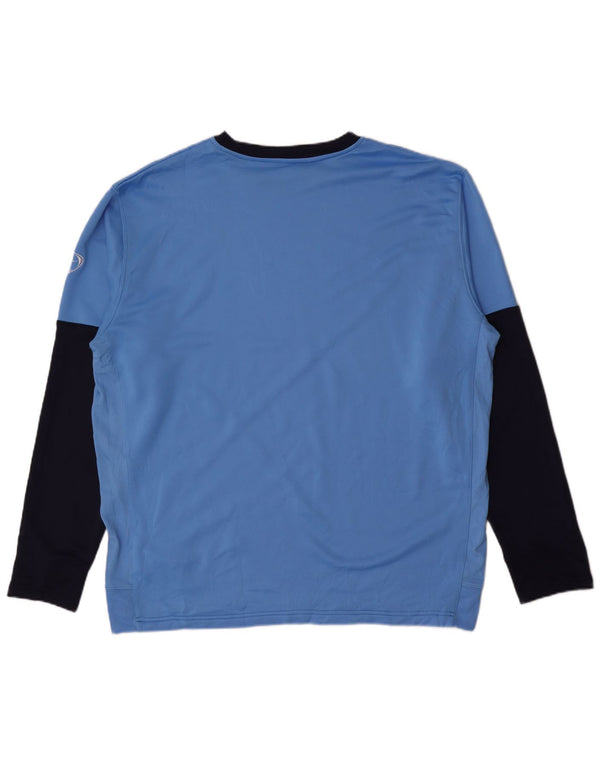 Nike Mens Top Long Sleeve UK 47/48 2XL Blue Colourblock Polyester