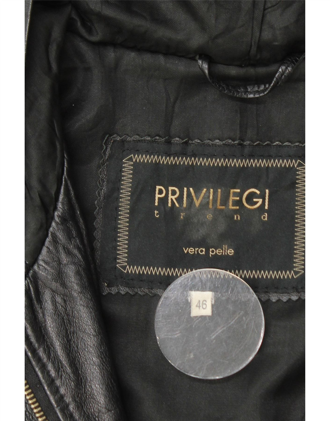 Giacca in Pelle Donna Privilegi IT 46 Large Pelle Nera