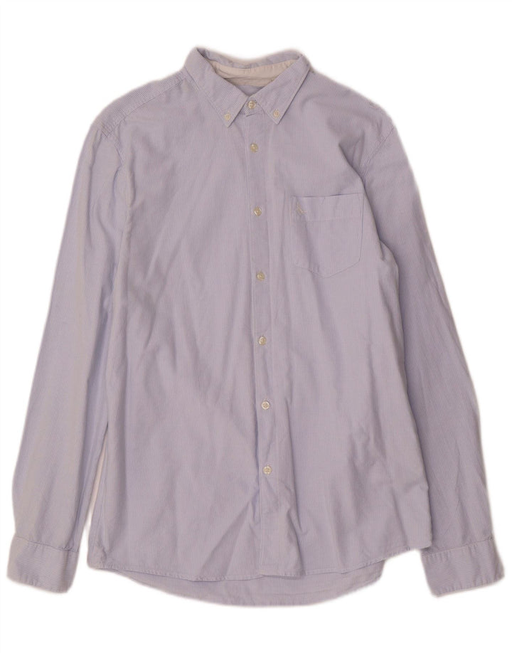 Jack Wills Mens Classic Fit Shirt Medium Blue Pinstripe Cotton