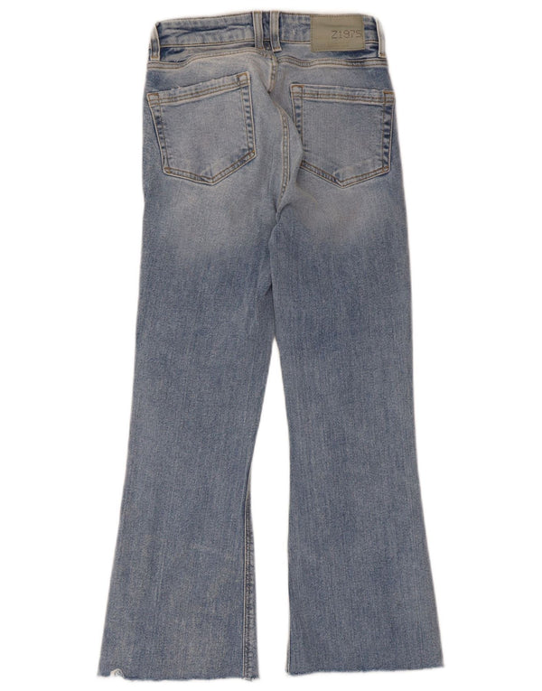 Zara Damen Schlagjeans EU 34 2XS W24 L24 Blau