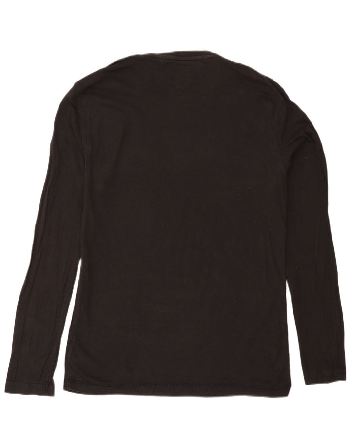 TOMMY HILFIGER Mens Top Long Sleeve 2XL Black Cotton