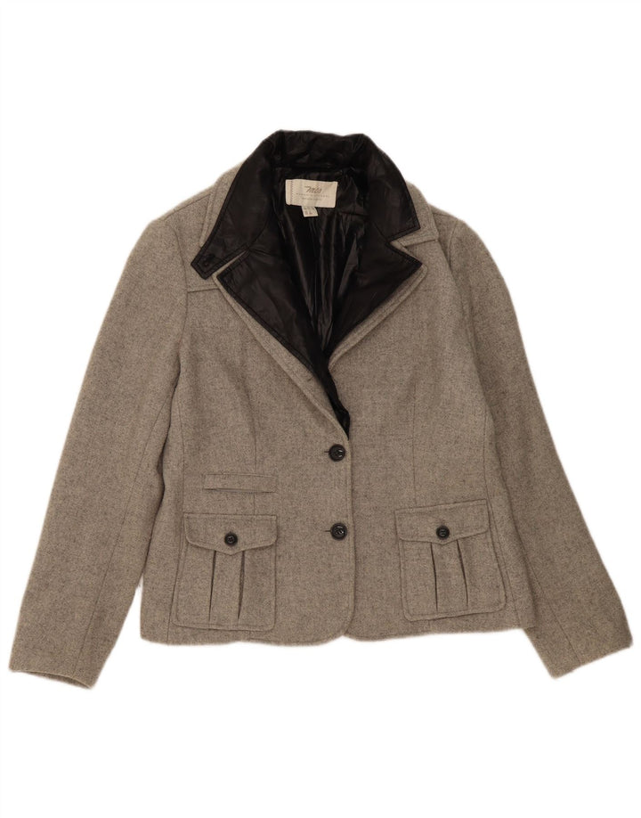 Marlboro Classics Womens Blazer Jacket UK 16 Large Grey Colourblock