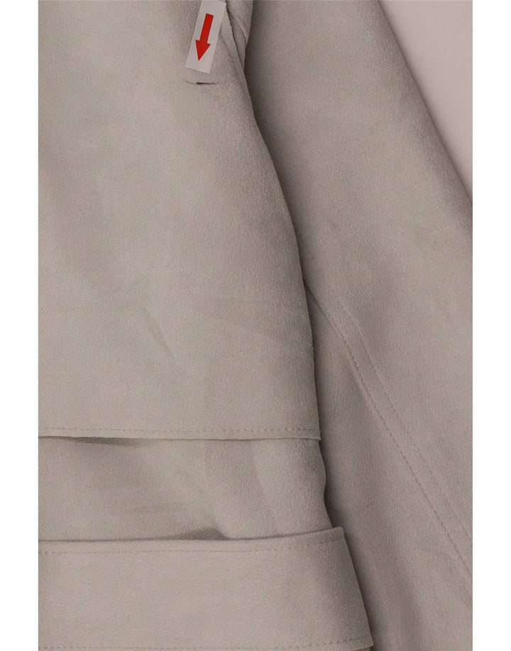 Zara Womens Trench Coat UK 10 Small Grey Polyester