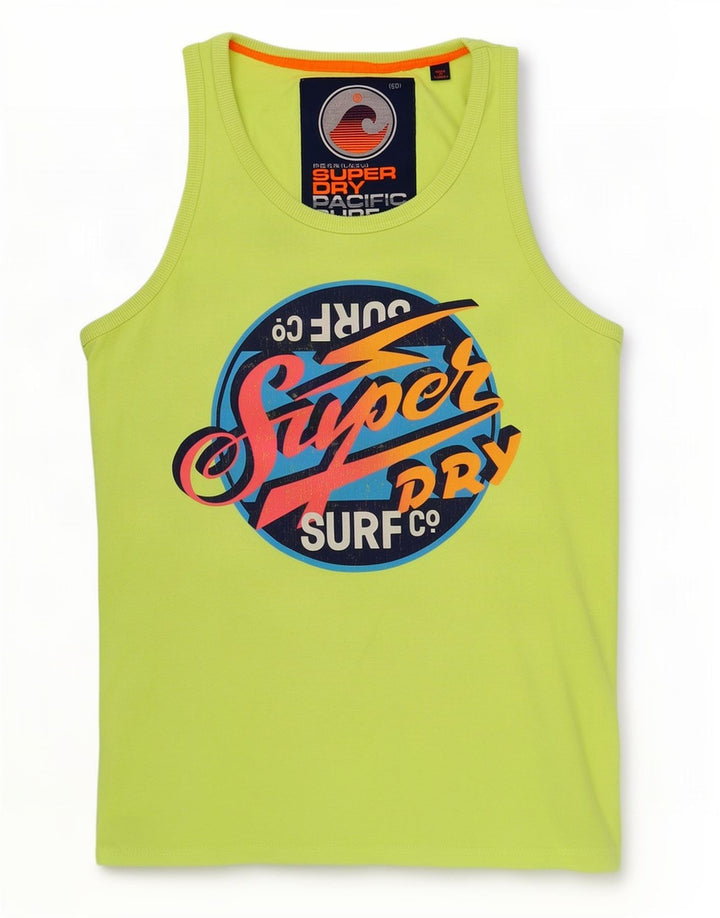 Superdry Débardeur Graphic Homme Vert Large Coton