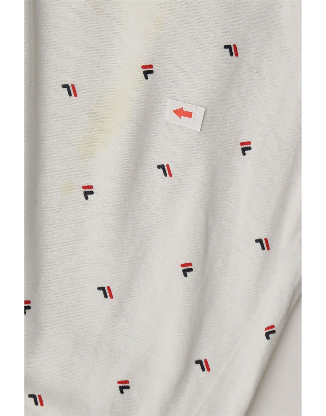 Fila Mens Graphic Polo Shirt Small White Cotton